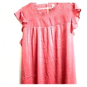 Puffy Sleeve Tank Blouse